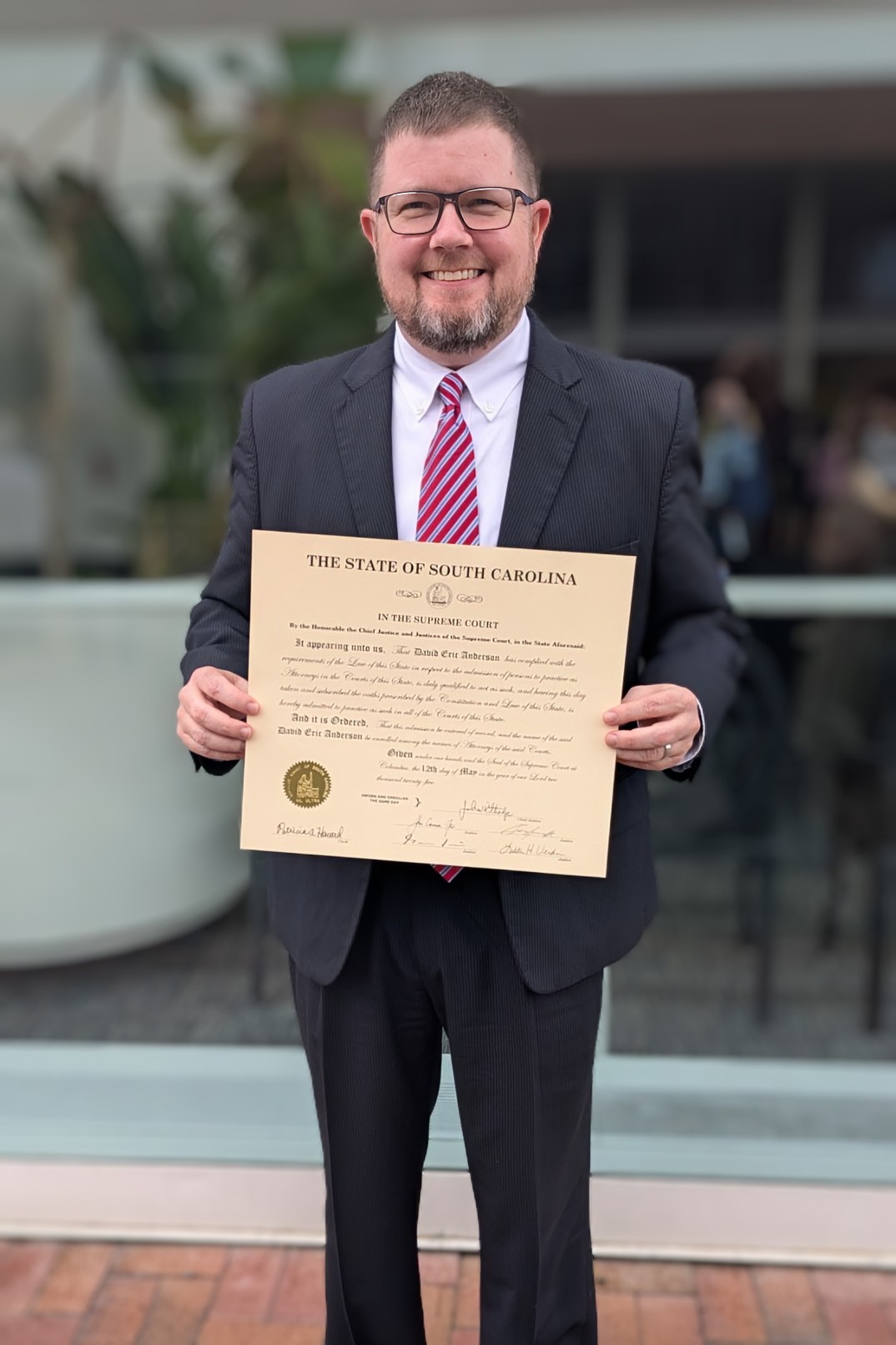David Anderson Admitted to the South Carolina Bar: Expanding Legal Services Across State Lines