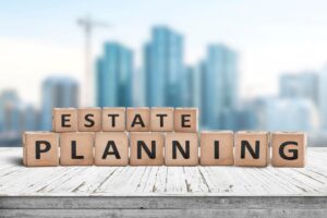 estate planning spelled out using blocks