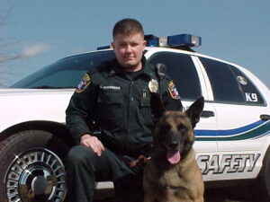 David with police dog